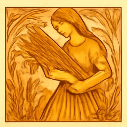 Summer high ground beekeeping illustration