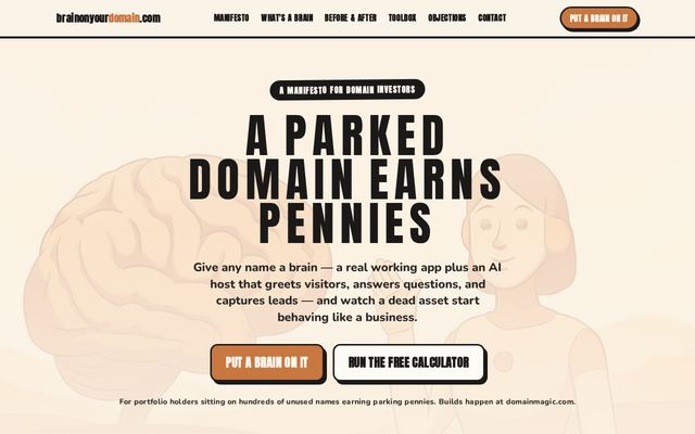 brainonyourdomain.com-v1 design