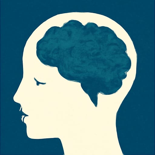 Duotone illustration of tea leaves